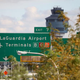 A view of a LaGuardia Airport highway sign in New York City on Oct. 31, 2012
MEHDI TAAMALLAH/AFP/Getty Images